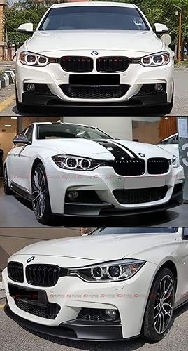 Miniatura 4 de Se adapta a BMW F30 F31 Serie 3 Sedan y Wagon 2012-2018 con kit de alerón delantero M Sport Performance - Acabado negro mate