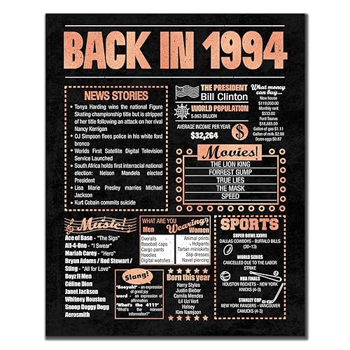 Miniatura 7 de 8x10 1978 Birthday Gift  Back in 1978 Newspaper Poster  45th Birthday Gift  45th Party Decoration  45th Birthday Sign  Born in 1978 Print (Gold,