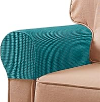 Vista 27 de Fundas para reposabrazos para sillas y sofás, fundas de jacquard para reposabrazos de sofá de elastano, protector antideslizante de muebles, fundas