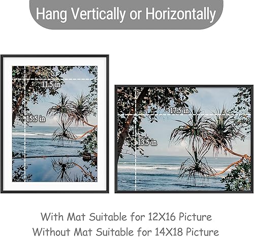 Vista 100 de Golden State Art - Marco de fotos de aluminio satinado clásico de 8 x 10 con alfombrilla de color marfil para fotos de 5 x 7 y cristal real, Dorado