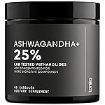 Toniiq Ashwagandha - Ultra High Potency 40:1 Extract with 25% Withanolides - Wild Harvested in India - Highly Concentrated & Third-Party Lab Tested - 60 Capsules