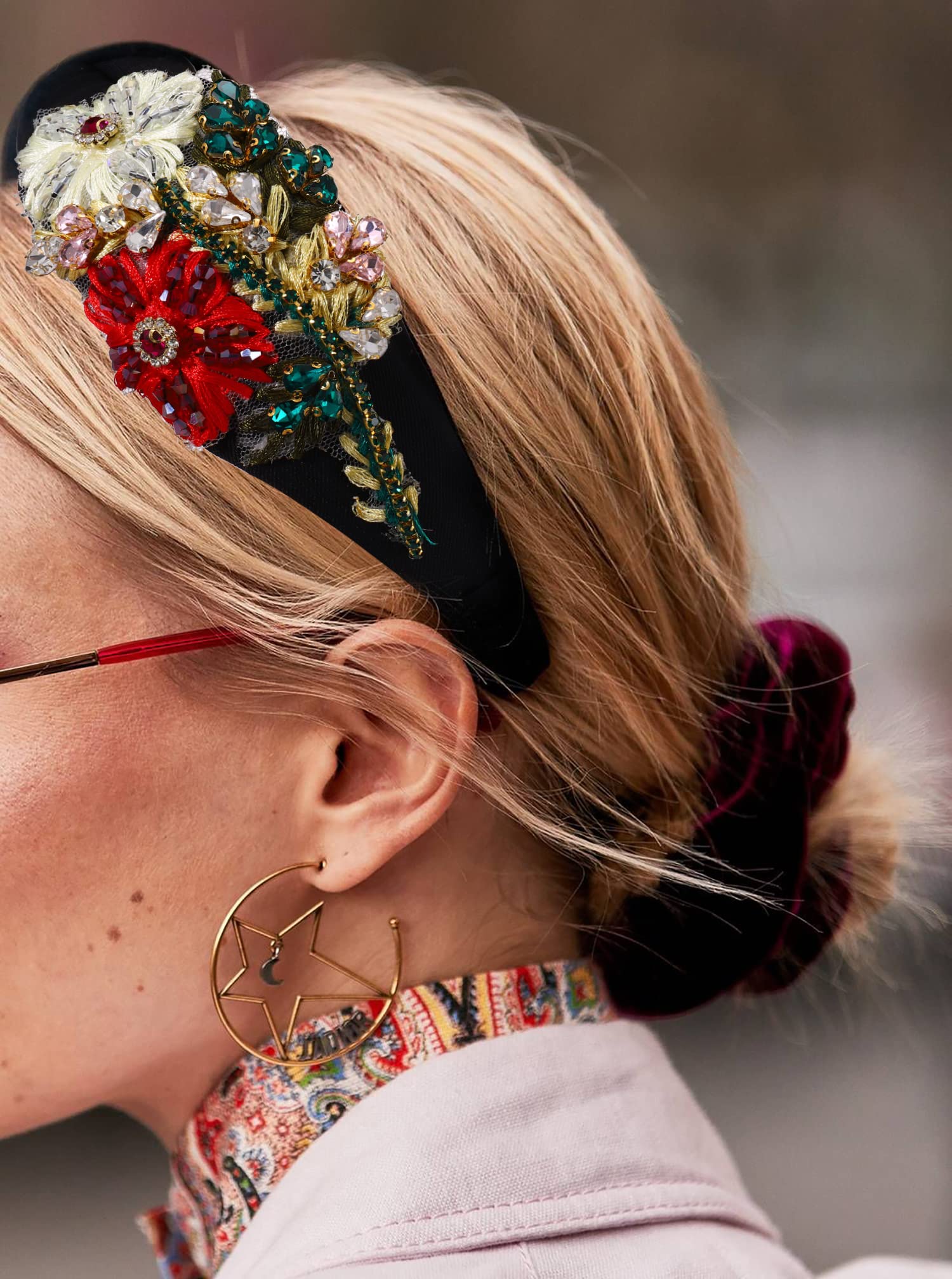 Amazon.com : ZITULRY Rhinestone Headband For Women Statement  display picture 2