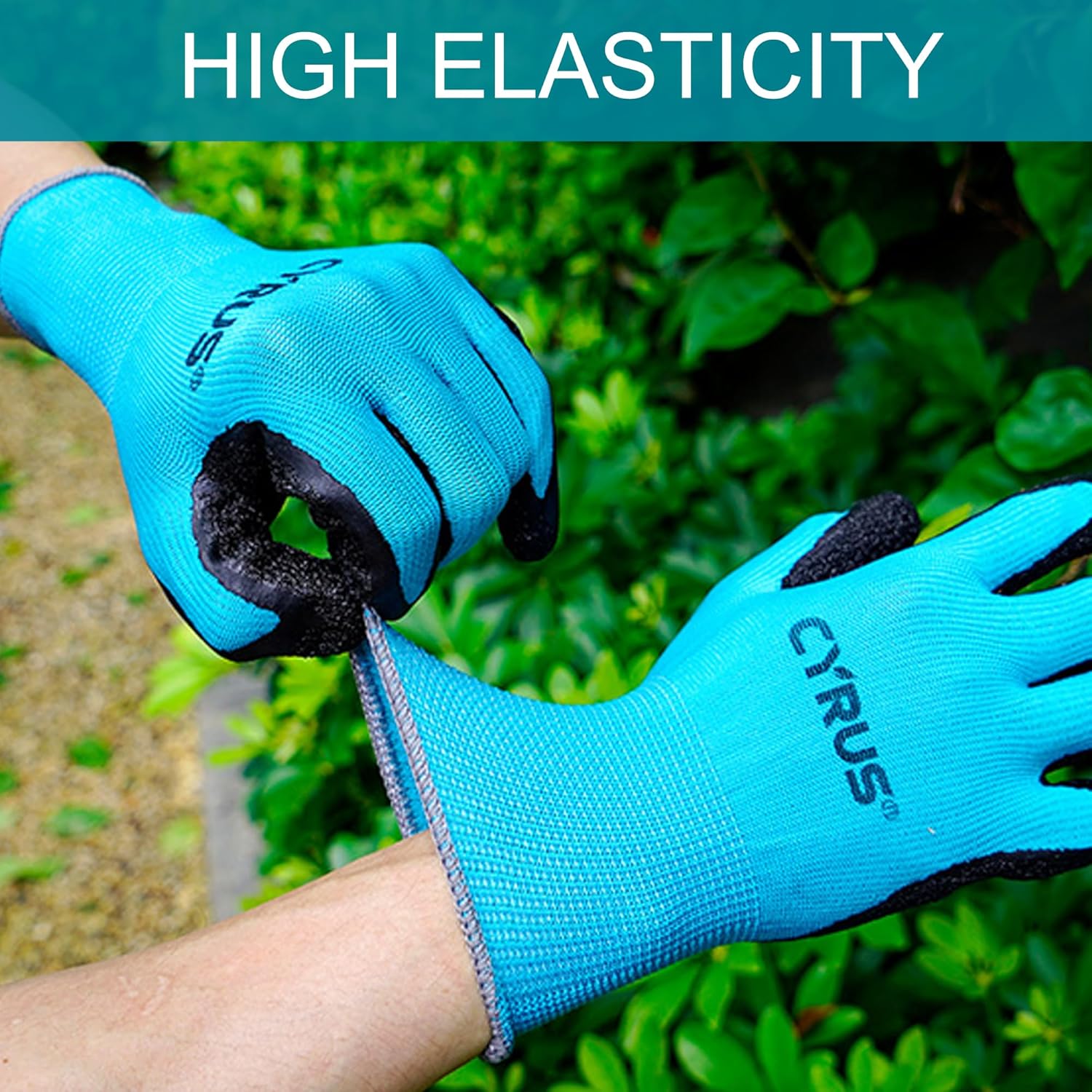 CYRUS Nitrile Gardening Gloves for Women&Men, Thorn-Proof Garden Gloves,Work for Yard Garden, Weeding, Digging, Pruning - Image 5