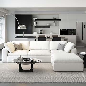 Cloud Modular Sectional Sofa with Storage Ottoman,120