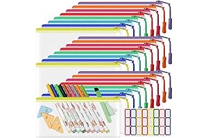 24 Pack Zipper Pencil Pouches for Homeschooling Organization