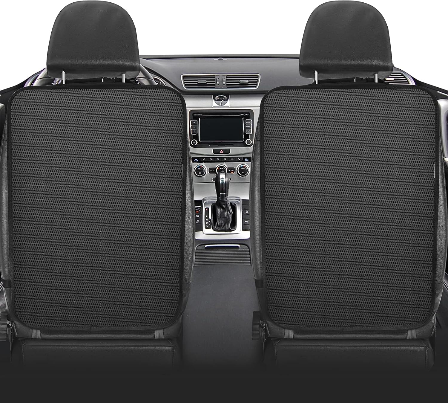 Meolsaek Kick Mats Back Seat Protector, Waterproof Oxford Seat Back Protector, Car Seat Back Protector for Kids, Back of Seat Protector for Kids Feet Car Seat (Black A -1pc)
