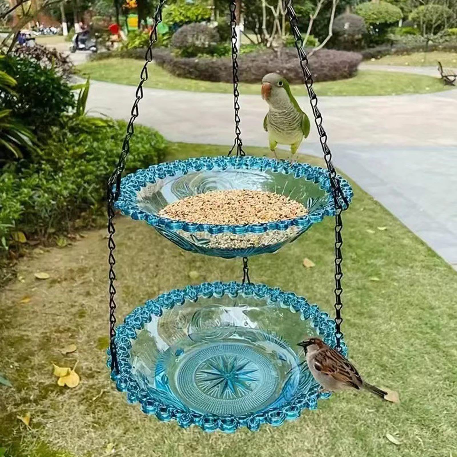 Baño y comedero para pájaros, comedero de agua para colibríes, para jardín, patio, balcón, porche, observadores de aves, amantes de la naturaleza