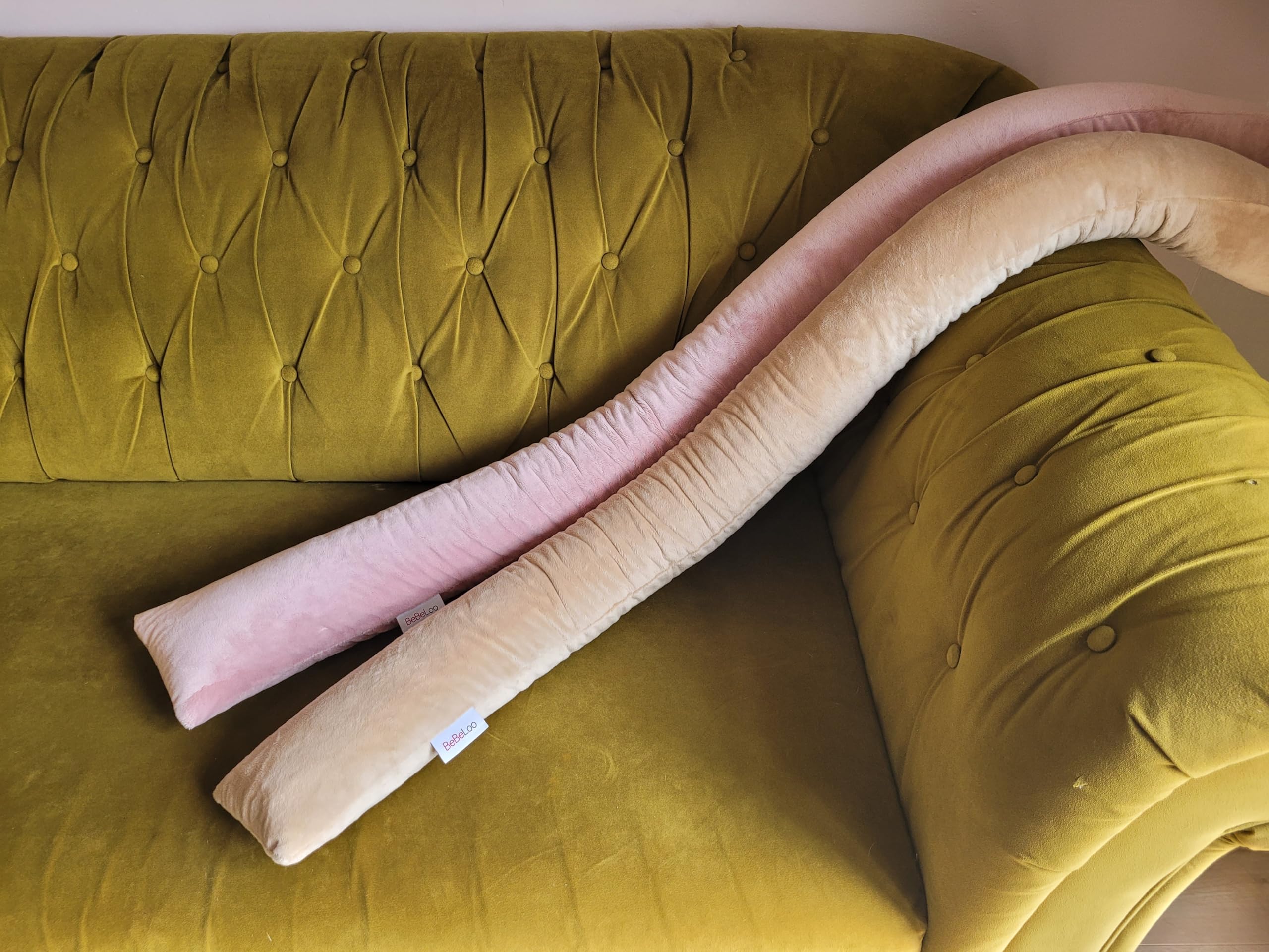 Bettschlange de lit - Coussin de positionnement latéral - Coussin d'allaitement - Boudin de porte - Moka - 250 cm