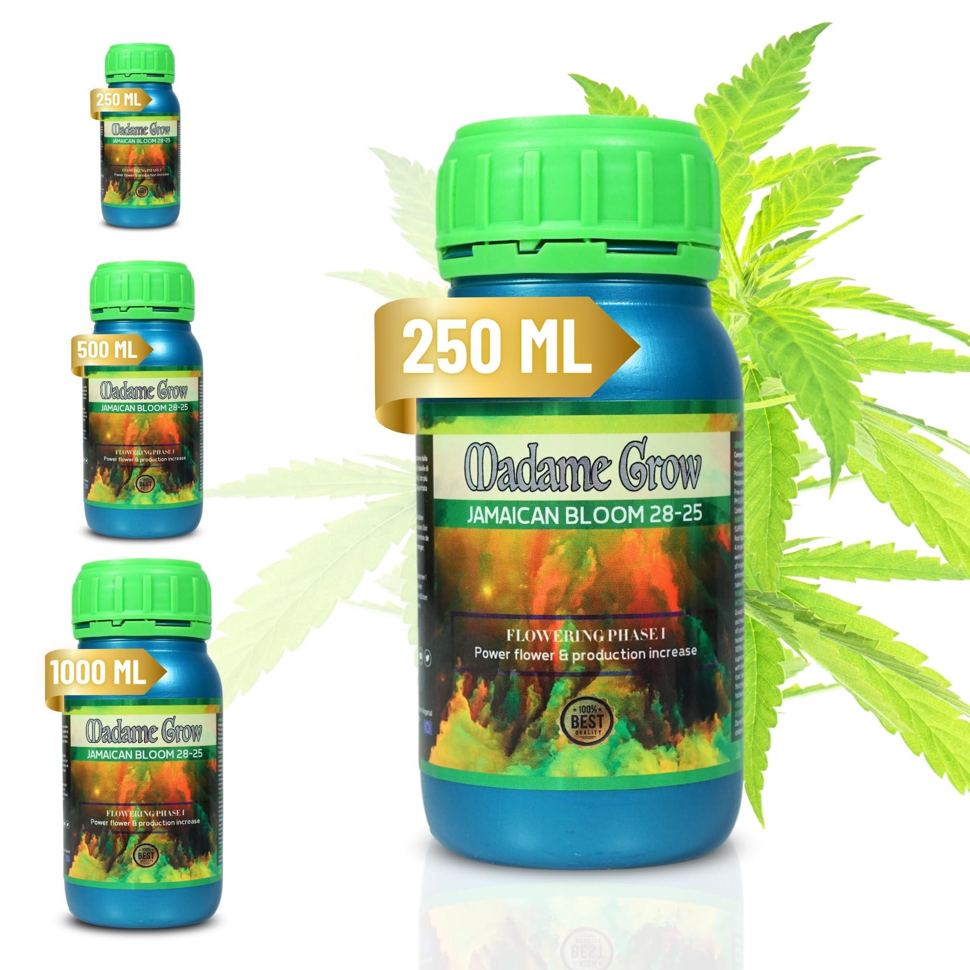 Madame Grow - Kit Tatoo Bloom 4 per ottenere la migliore fioritura per la vostra pianta, fiori e boccioli esplosivi, 3 x 250 ml + 30 g
