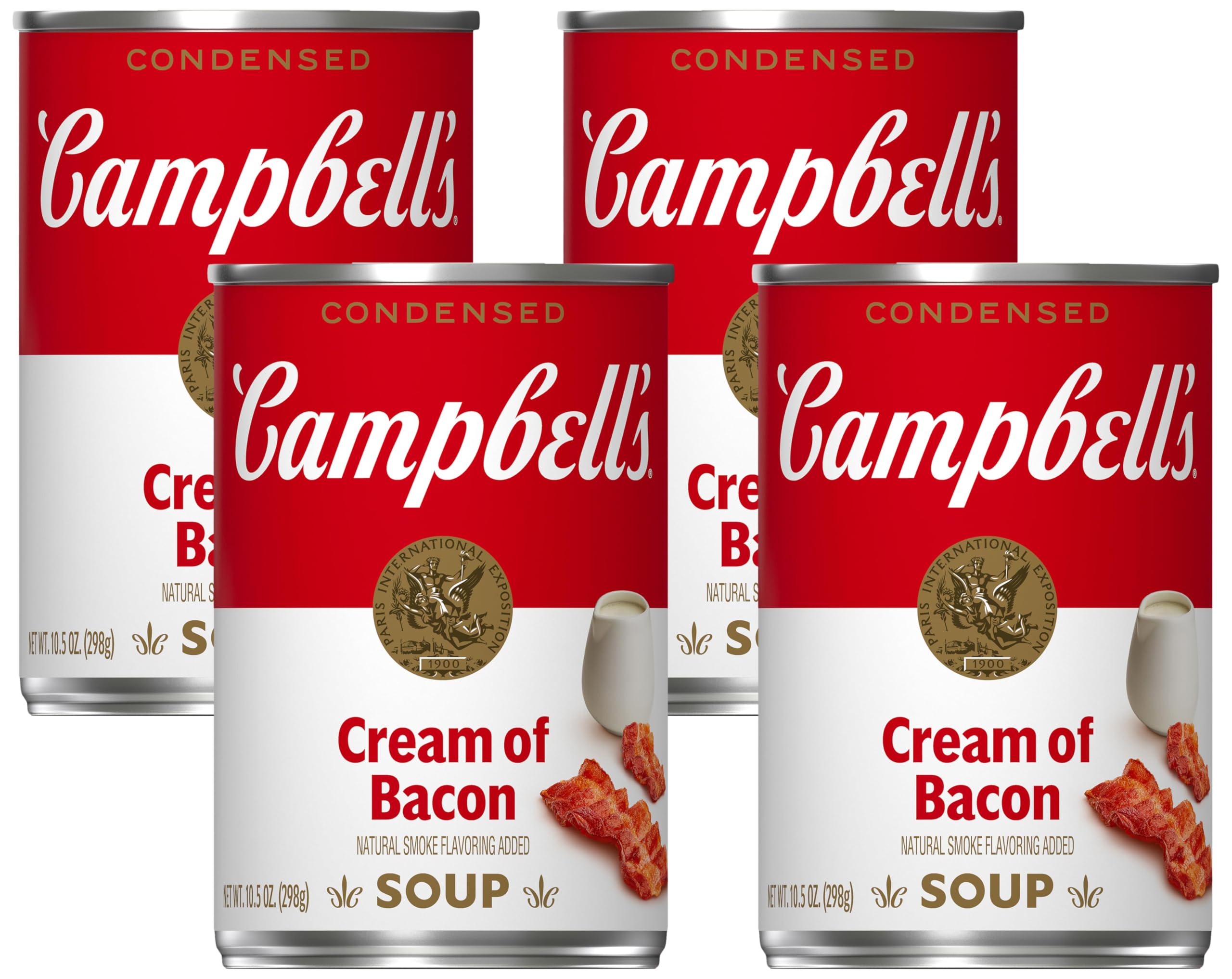Campbell'sCondensed Cream of Bacon Soup, 10.5 OZ Can (Pack of 4)