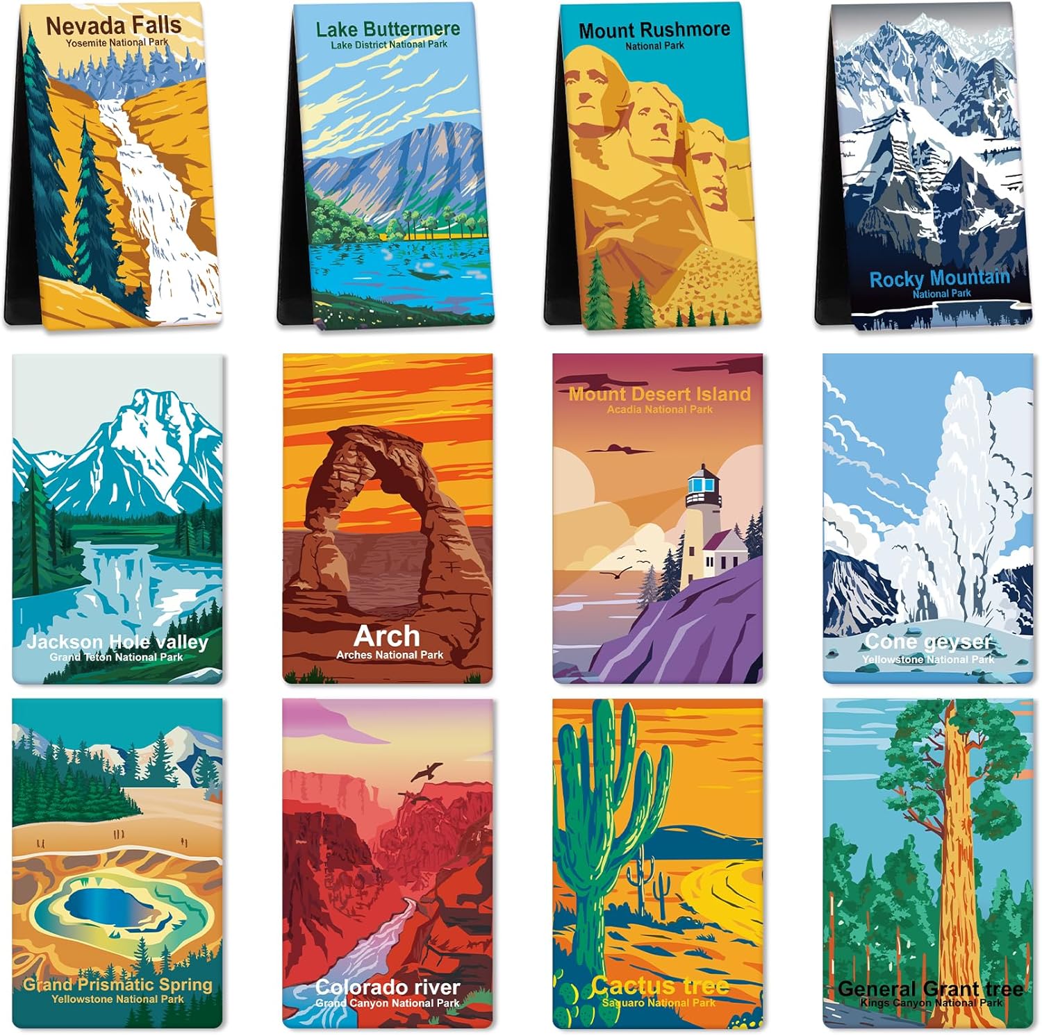 24 Pcs Magnetic Bookmarks Book Mark Set National Park Magnetic Page Markers Book Marker Clip for Book Lovers Students Teachers Mothers Day Gifts 24 Pcs Magnetic Bookmarks Book Mark Set National Park Magnetic Page Markers Book Marker Clip for Book Lovers Students Teachers Mothers Day Gifts