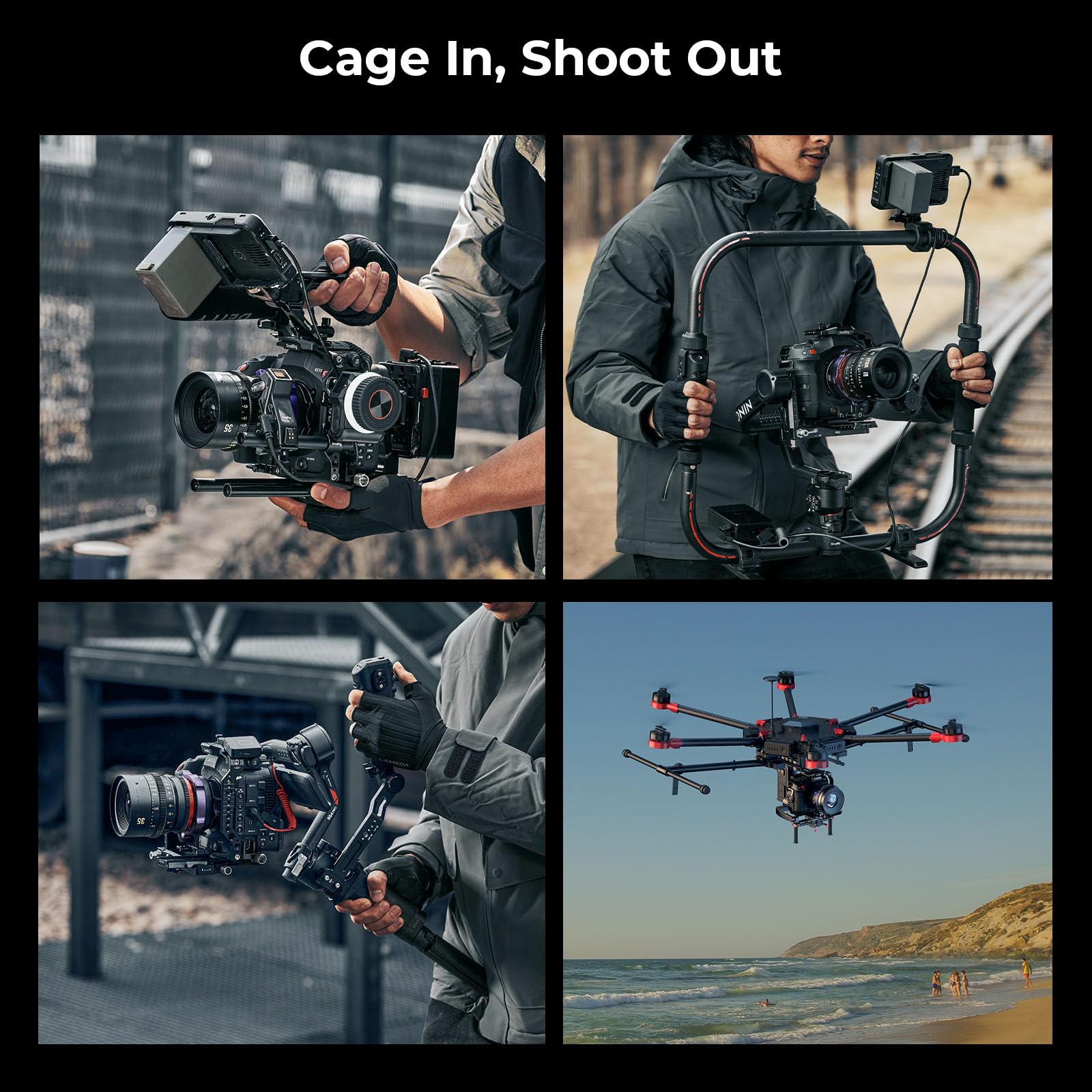 SMALLRIG Cage Kit für Canon C80, modulares Design mit Ober-, Seiten- und Unterplatte, NATO-Schiene, Objektivadapterhalterung, für HDMI-Klemme, Kamera-Videokäfig mit Zubehörschuh-5136