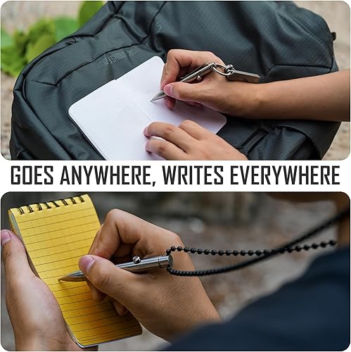 Miniatura 3 de KeyUnity KP04ST Titanium EDC Bolt Action Pen & KS05 Mosquetón de acero inoxidable Mini Clips Bundle