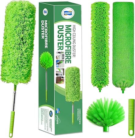 dusters for Cleaning extendable Long Handle,Webster Cobweb Duster with Extension