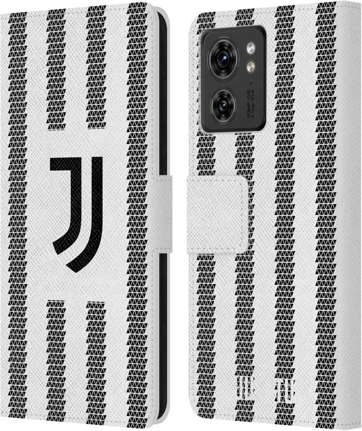 Head Case Designs Officially Licensed Juventus Football Club Home 2022/23 Match Kit Leather Book Wallet Case Cover Compatible with Motorola Moto Edge 40