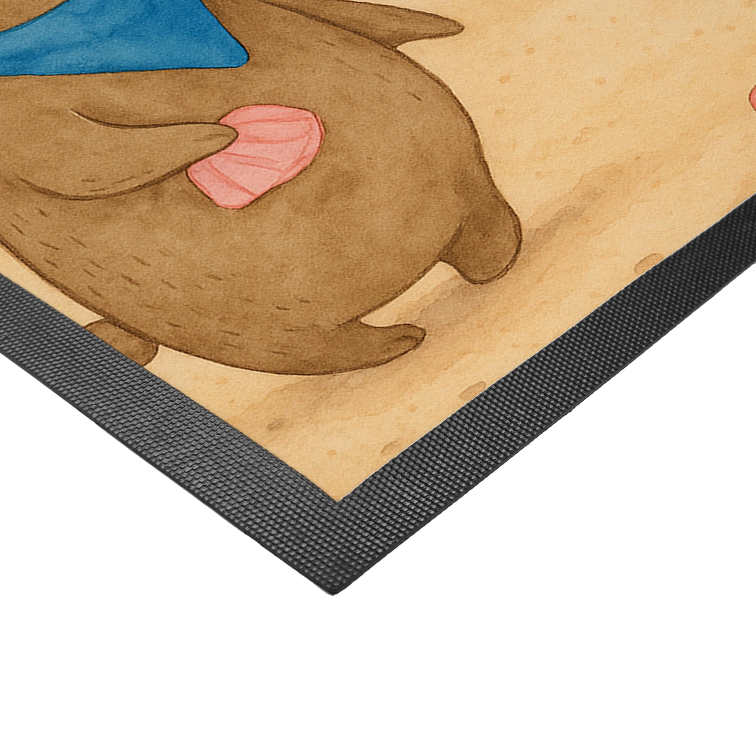 Mr. & Mrs. Panda Personalisierte Fussmatte Hasen Muschel Design 50 x 75 cm - Geschenk, Freundin, Fußmatte personalisierbar, Meer, Muttertag, Personalisierter Fußabtreter, personalisiert, Freundinnen