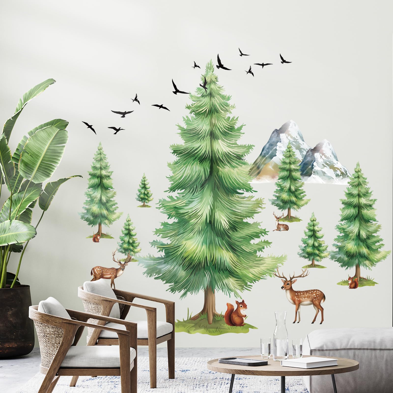 Woodland Animal Peel And Stick Vinyl Stickers SHUCHING Woodland Animal ...