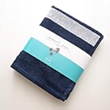 Luzia Striped Workout Towel for Sweat (Pack of 2) - Premium Quality 100% Turkish Cotton - Lightweight and Super Absorbent for Exercise, Sports, Workout, Fitness, Gym, Yoga, Running (Blue)