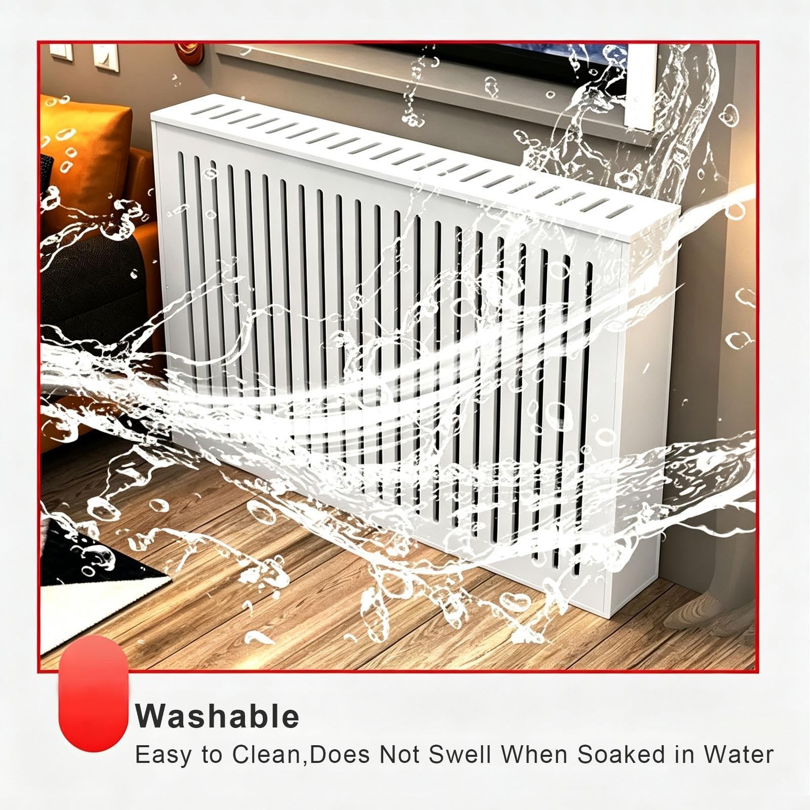 Cache Radiateur, Ajouré et Respirant, Facile à Installer, Meuble Radiateur