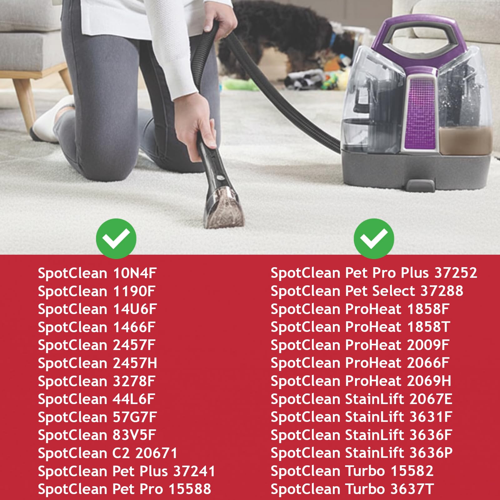 Spares2go 7,6 cm robustes Fleckenwerkzeug für Bissell passend für SpotClean Max Pet StainLift Turbo Teppichreiniger 1623031