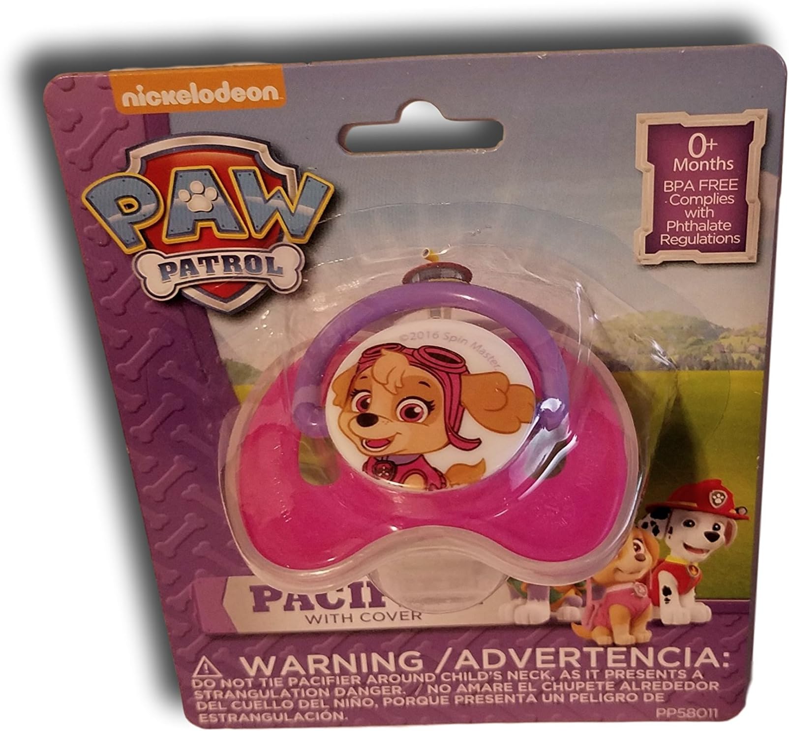 Paw Patrol pacifier with cover - Pink/Skye
