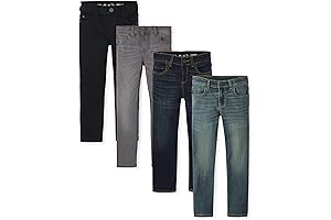 Fruit of the Loom Boys Multipack Basic Stretch Straight Leg Jeans -...