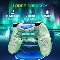 Vista 5 de CHENGDAO Controller for PS4, Wireless Controllers for PlayStation 4/Pro/Slim, Remote Control with Adjustable RGB Light/1000mAh Battery/6-Axis Motion