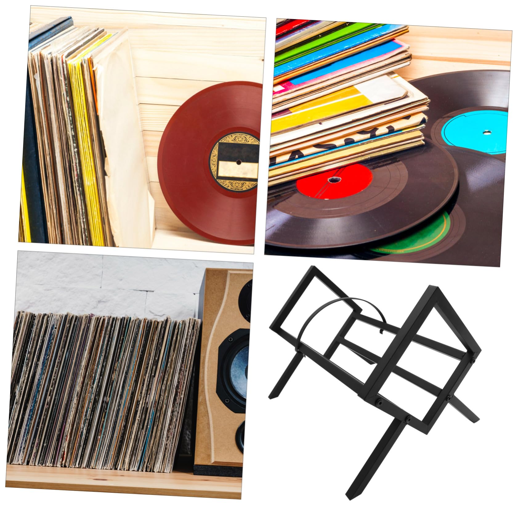 Estante De Exhibición De Vinilo Soporte Porta Discos Porta Revistas Transparente