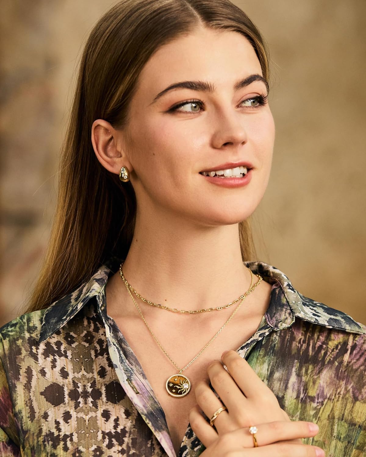 FANCIME Juplight Necklace for Women Sterling Silver Tiger's Eye & Simulated Diamond Pendant Fine Jewelry Birthday Mothers Day Gifts for Wife Women Her - Image 2