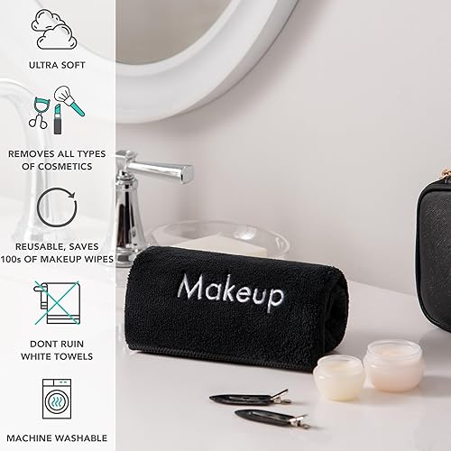 Miniatura 2 de Arkwright - Paño de lavado removedor de maquillaje toalla facial de microfibra suave de vellón coral para manos y maquillaje 13 x 13 pulgadas