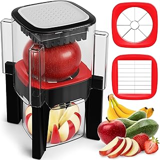 Fullstar Apple Slicer and Corer - 6.2 Inch Fruit Cutter 8 Slices, Includ...