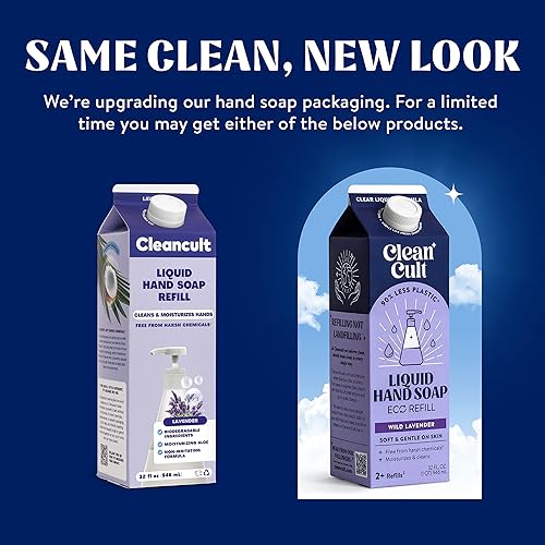 Miniatura 2 de Cleancult - Recambios de jabón líquido para manos - Lavanda silvestre - Hecho con aloe vera y aceite esencial de lavanda - Nutre e hidrata la piel