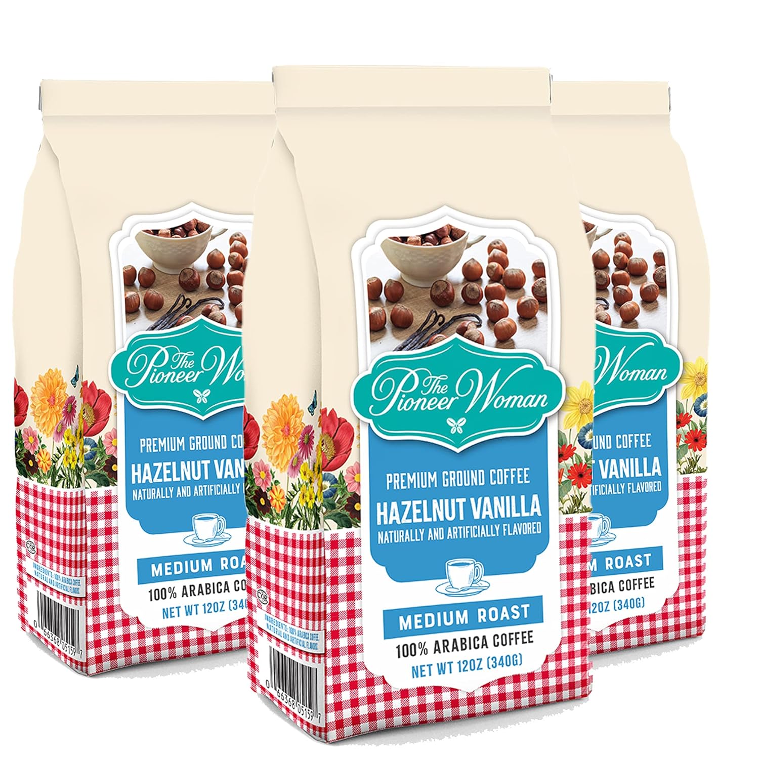 The Pioneer Woman Flavored Ground Coffee Medium Roast, Cinnamon Roll, Medium Roast Coffee for Drip Coffee Maker or Pour Over Coffee Maker, 12 Oz Bag : Everything Else
