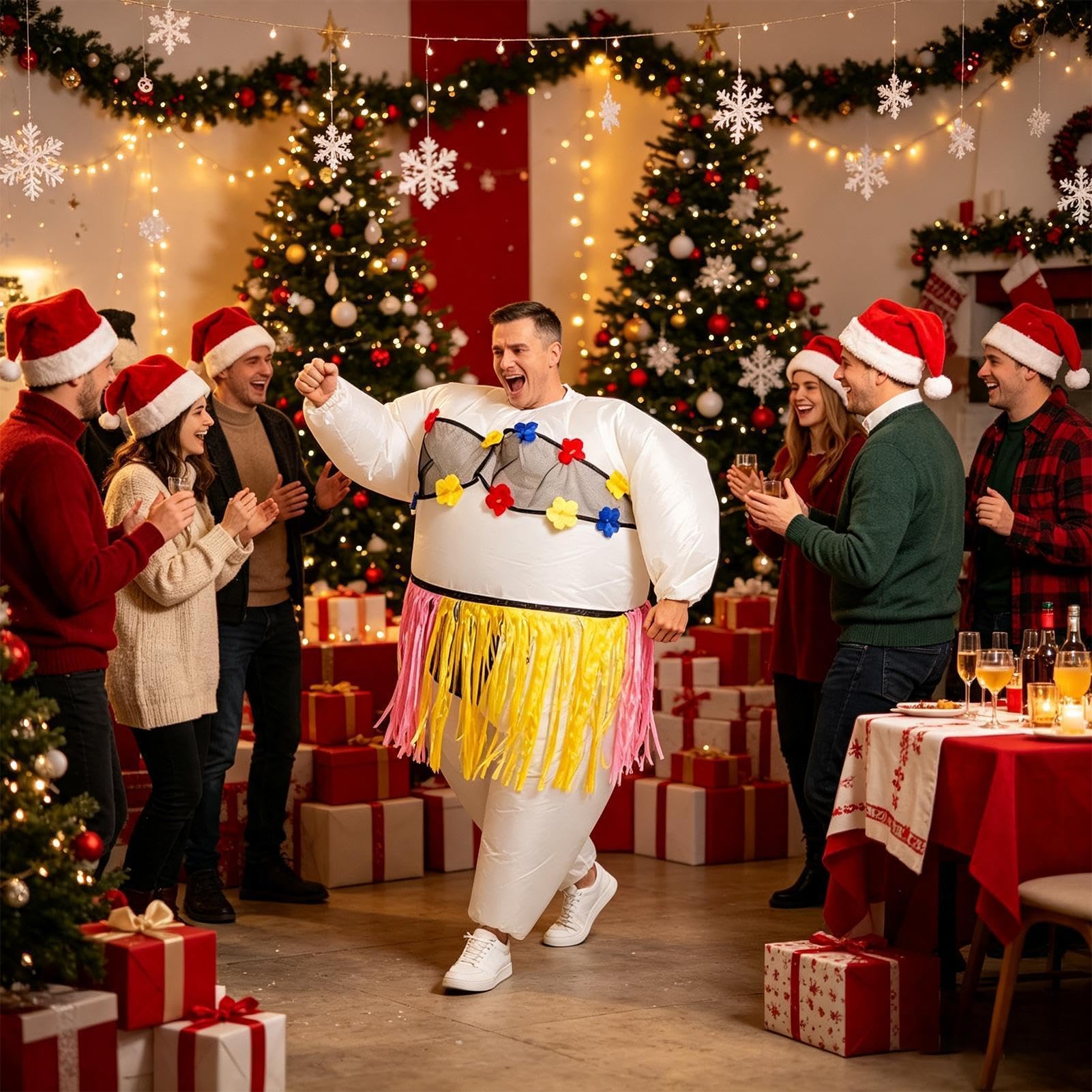 Generisch Aufblasbare Ballettkostüme Leichtes Hawaii-Outfit Verkleidungsset | Halloween-Aufblaskostüm Für Feierlichkeiten, Halloween, Weihnachten, Partys, Zusammenkünfte,