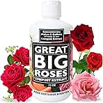 Great Big Roses – Soil and Rose Fertilizer Booster to Grow The Best Roses and Flowers; Rose Food Compost Extract for Rose Bush, 32 Ounce Concentrate (Makes 8 Gallons)