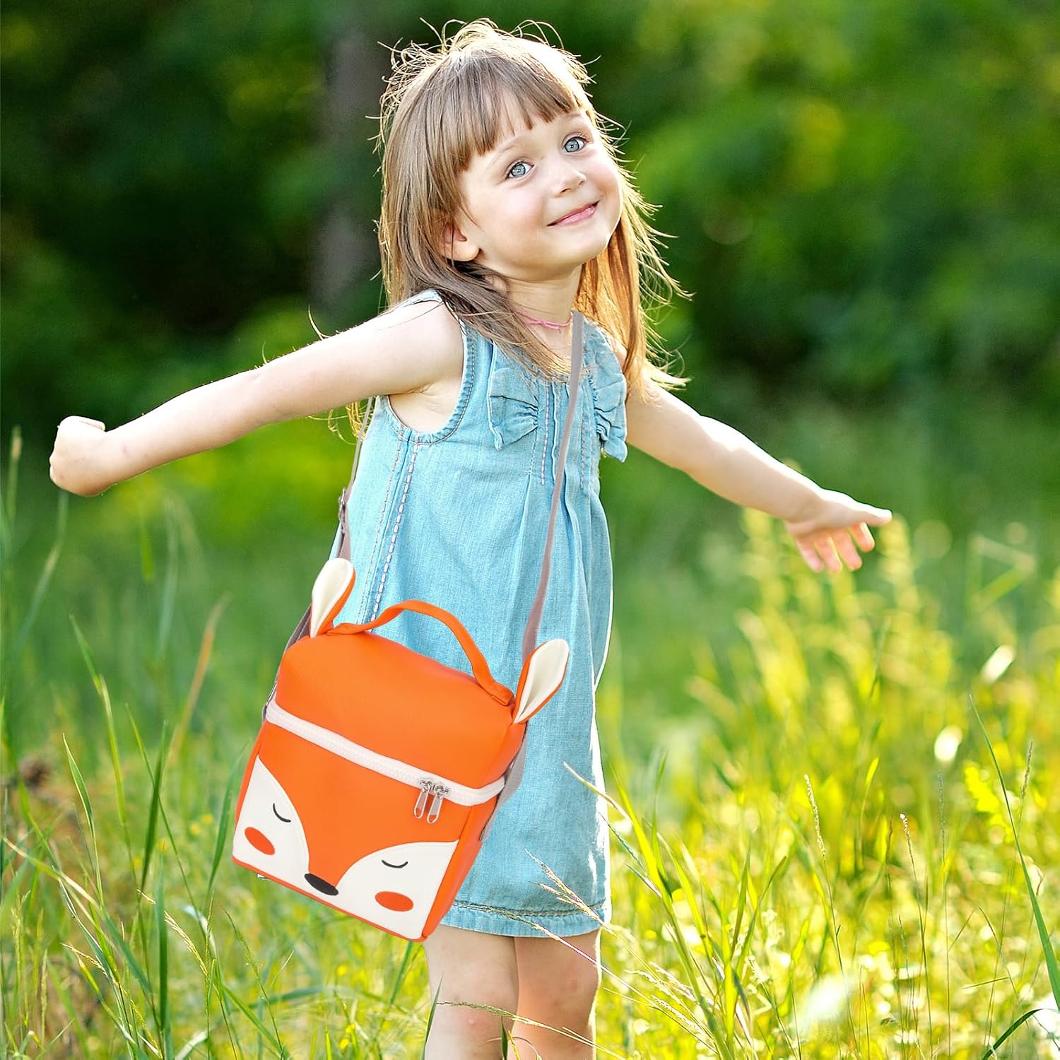 Carrying Case Compatible with Toniebox 2/1,Tonie Figures,Tonie Characters, Tonies Storage and Organizer with Shoulder Strap,Tonies Box Starter Set,Tonies Headphones,Charging Station Bag(Orange) - Image 5