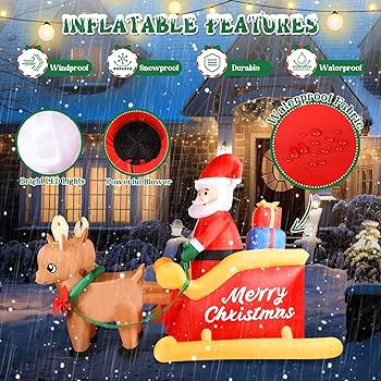 Amazon.com: 7 FT Christmas Inflatable Decorations Santa