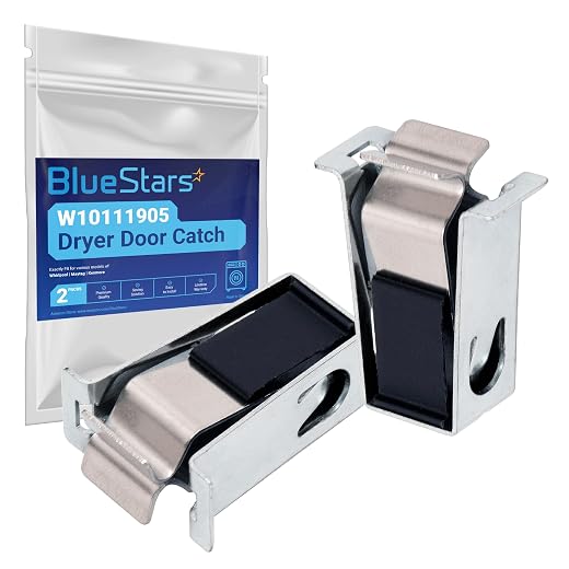BlueStars Ultra Durable W10111905 Dryer Door Catch - Exact Fit for Whirlpool Maytag Kenmore Dryers - Replaces AP4364920, PS2341298, 8572982 - PACK OF 2