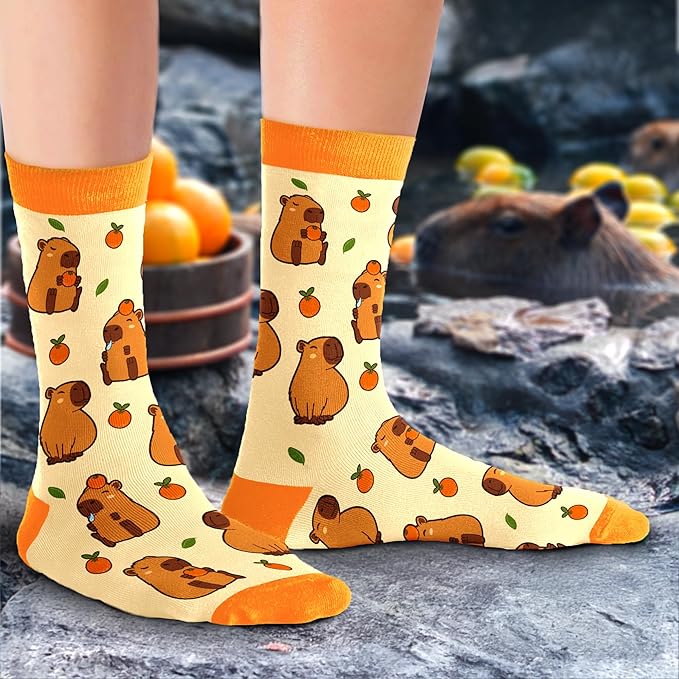 Calcetines de Capybara para Mujer - Regalo Divertido miniatura 3