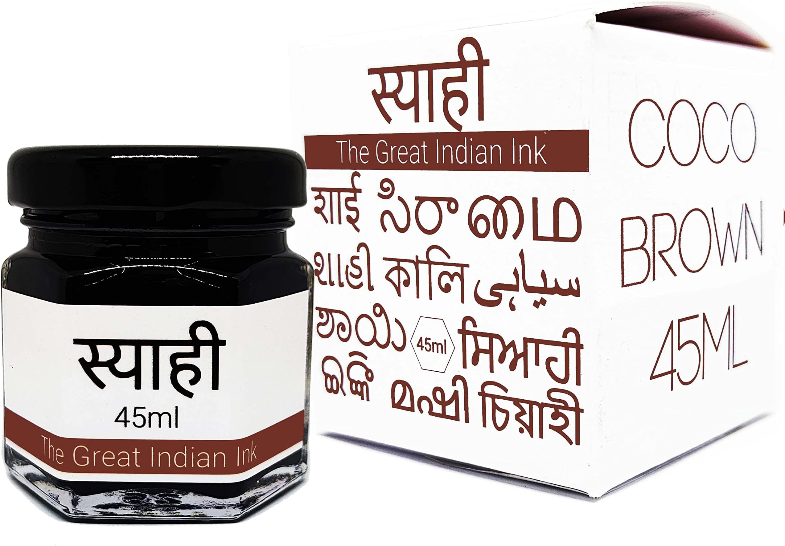 Syahi - The Great Indian Ink (Coco Brown) Fountain Pen, Calligraphy, Drawing, Doodle