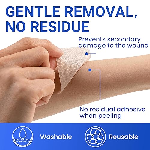 Miniatura 5 de Hojas de silicona para cicatrices de grado médico (rollo de 1.6 x 60 pulgadas), parches curativos para cesárea, queloides, arrugas faciales,