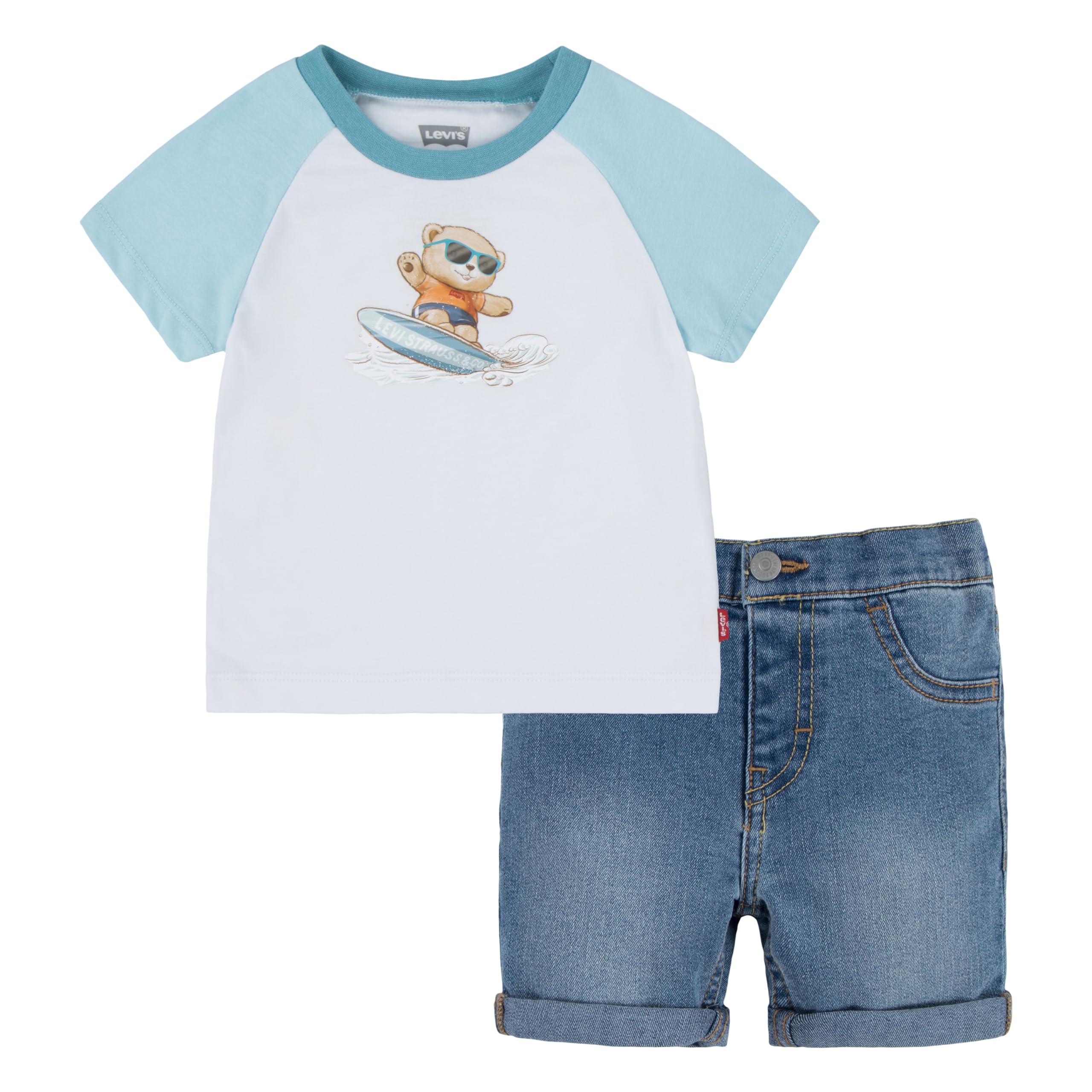 Levi's Lvb Surfing Bear tee & short ropa coordinada de dos piezas de algodón para bebé 7