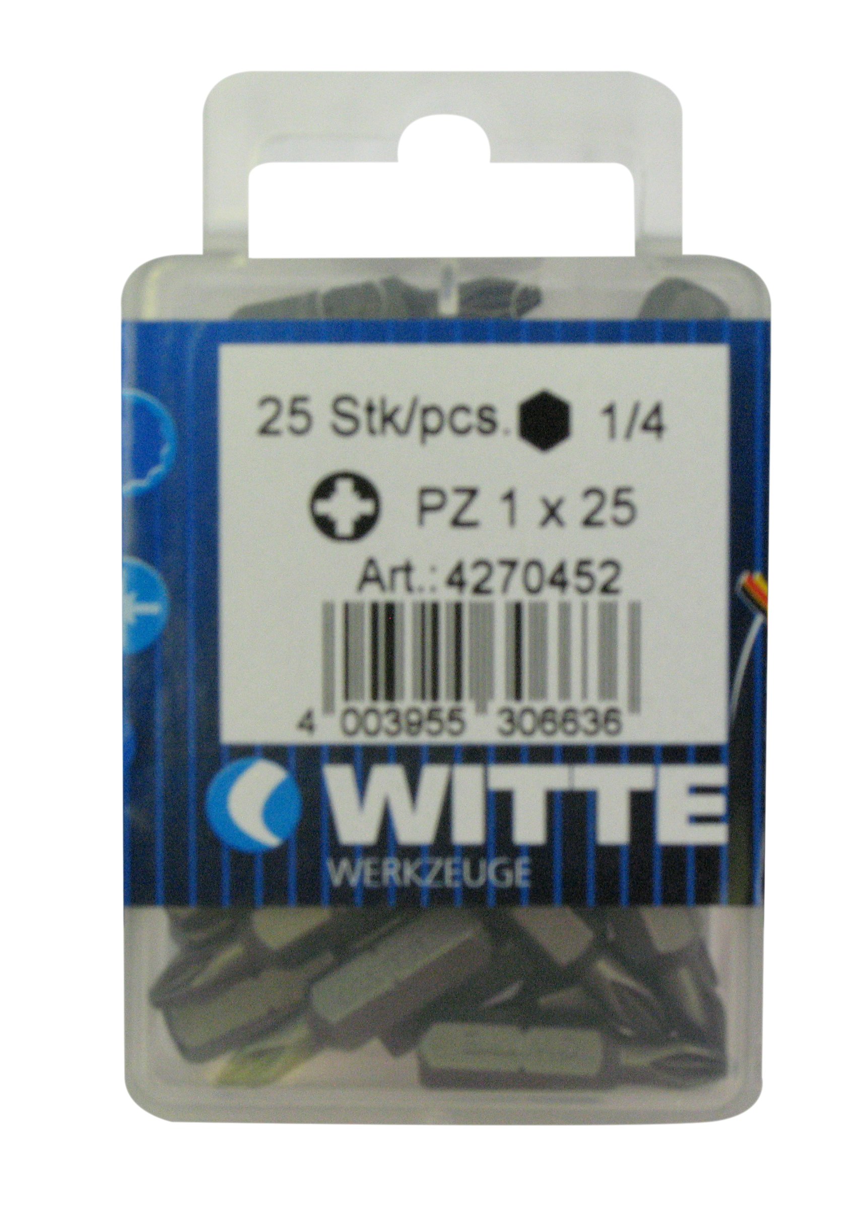 WITTE 427045-25 Puntas en cajita de plástico Largo 25 mm (PZ 1)