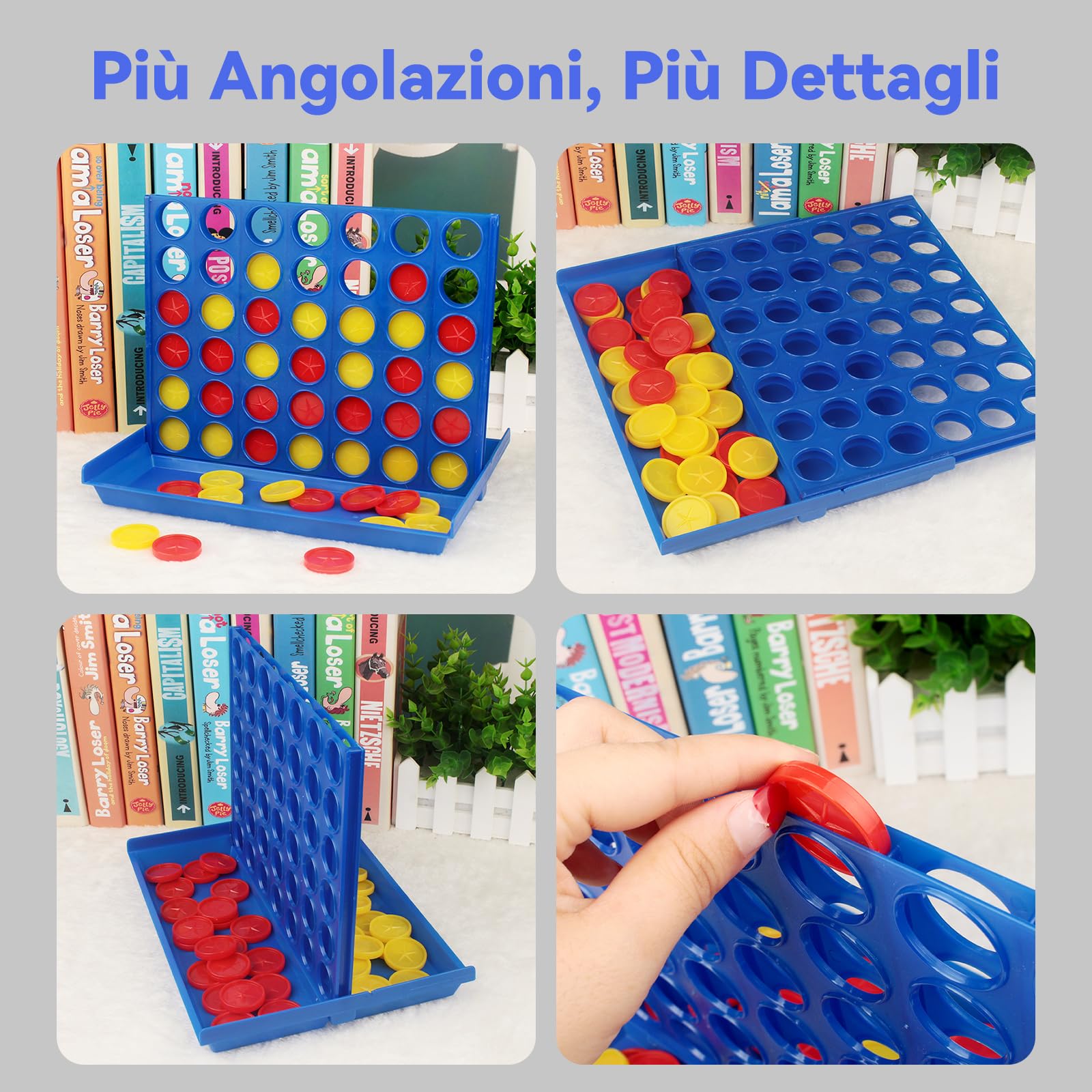 Pup Go Giochi da Tavolo 4 in Linea Formato Standard per Bambini 3+ Anni, Regali Natale per Bambina and Ragazzo, Classico Gioco di Società Familiare, Portatile da Viaggio per 2 Giocatori