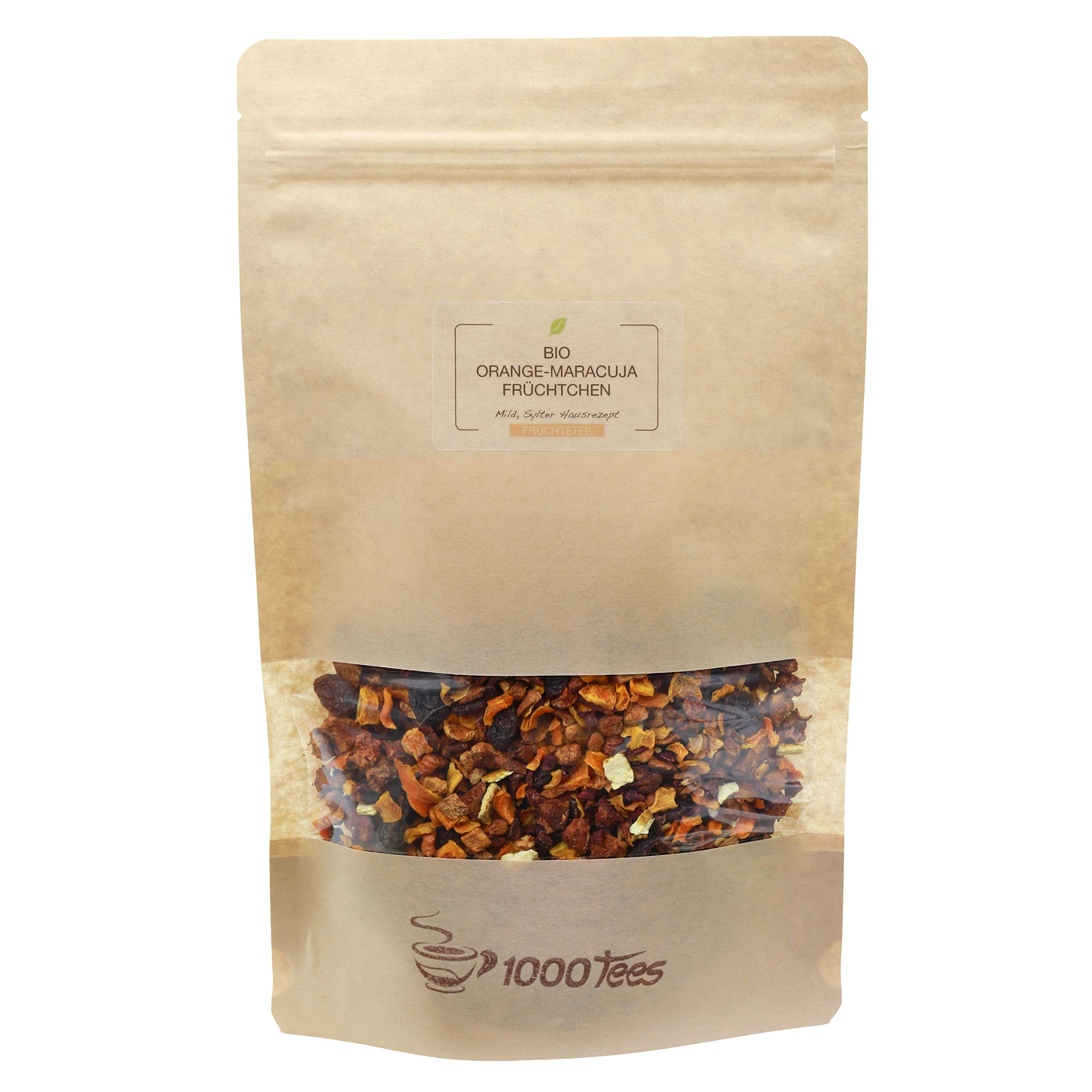 Früchtetee BIO Orange-Maracuja-Früchtchen Sylter Hausrezept mit Maracuja-Orange-Geschmack, fruchtig, zitrus-fruchtig, lieblich, frisch abgefüllt
