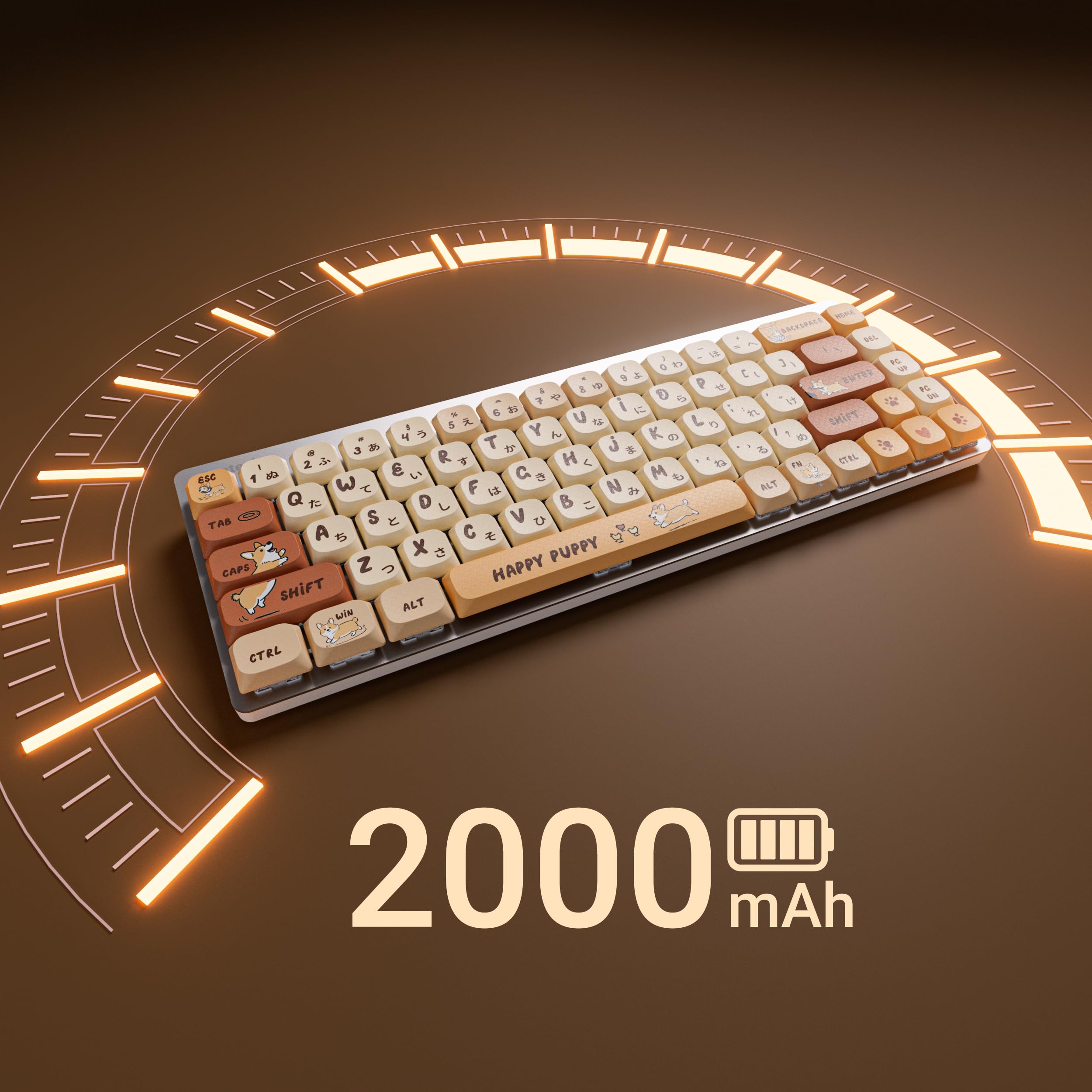 Amazon | Syntech Chronos 68 配列 3 モード接続ロープロ軸メカニカル