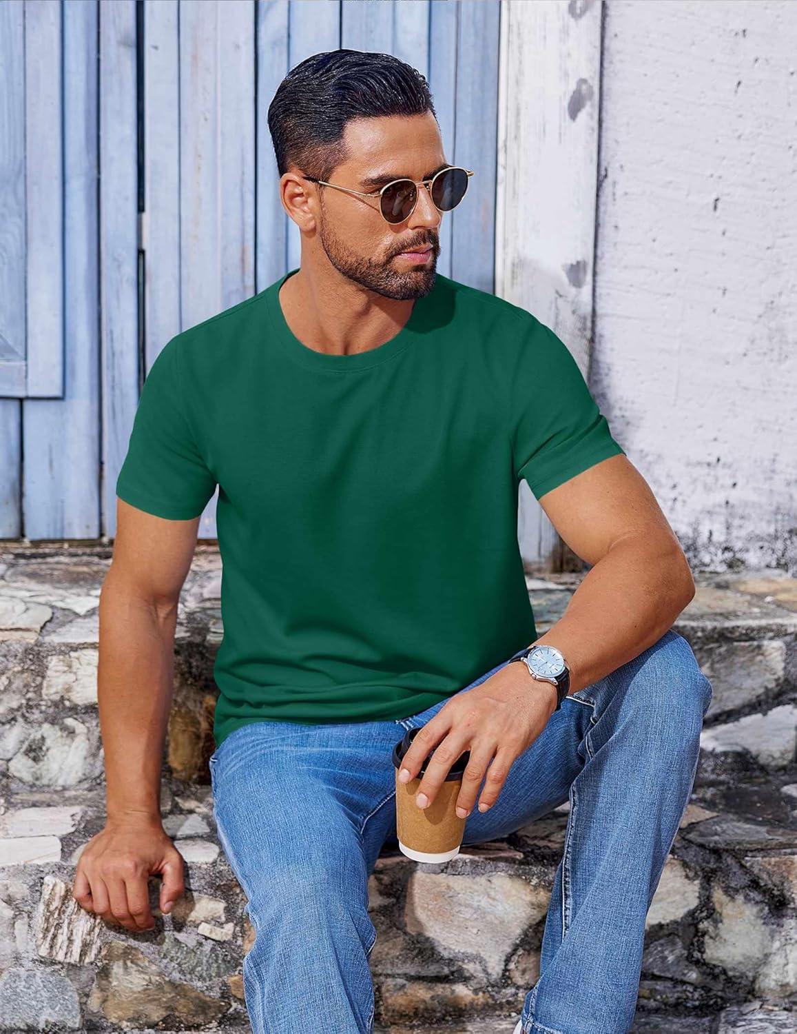 COOFANDY Men's T Shirt Short Sleeve Crew Neck T-Shirt Casual Summer Classic Basic Tee Shirts - Image 6
