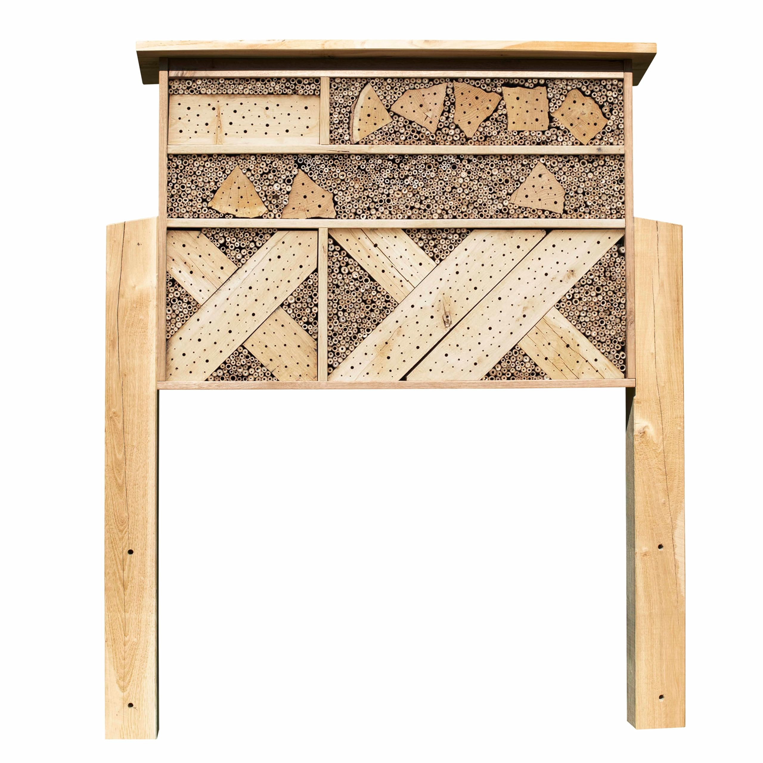 Gardigo Hotel per Insetti Premium | Grande Casa per Insetti in Legno Naturale Massiccio per Api e Api Selvatiche | Aiuto per la Nidificazione degli Insetti | Made in Germany | Casetta per Insetti