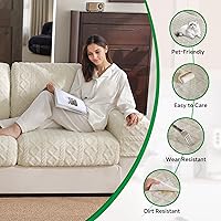 Vista 5 de Couch Cushion Covers, Super Soft Thicker Fleece Sofa Cover Stretch Sectional Sofa Slipcover Washable Pet Friendly Anti-Slip Stain Resistant