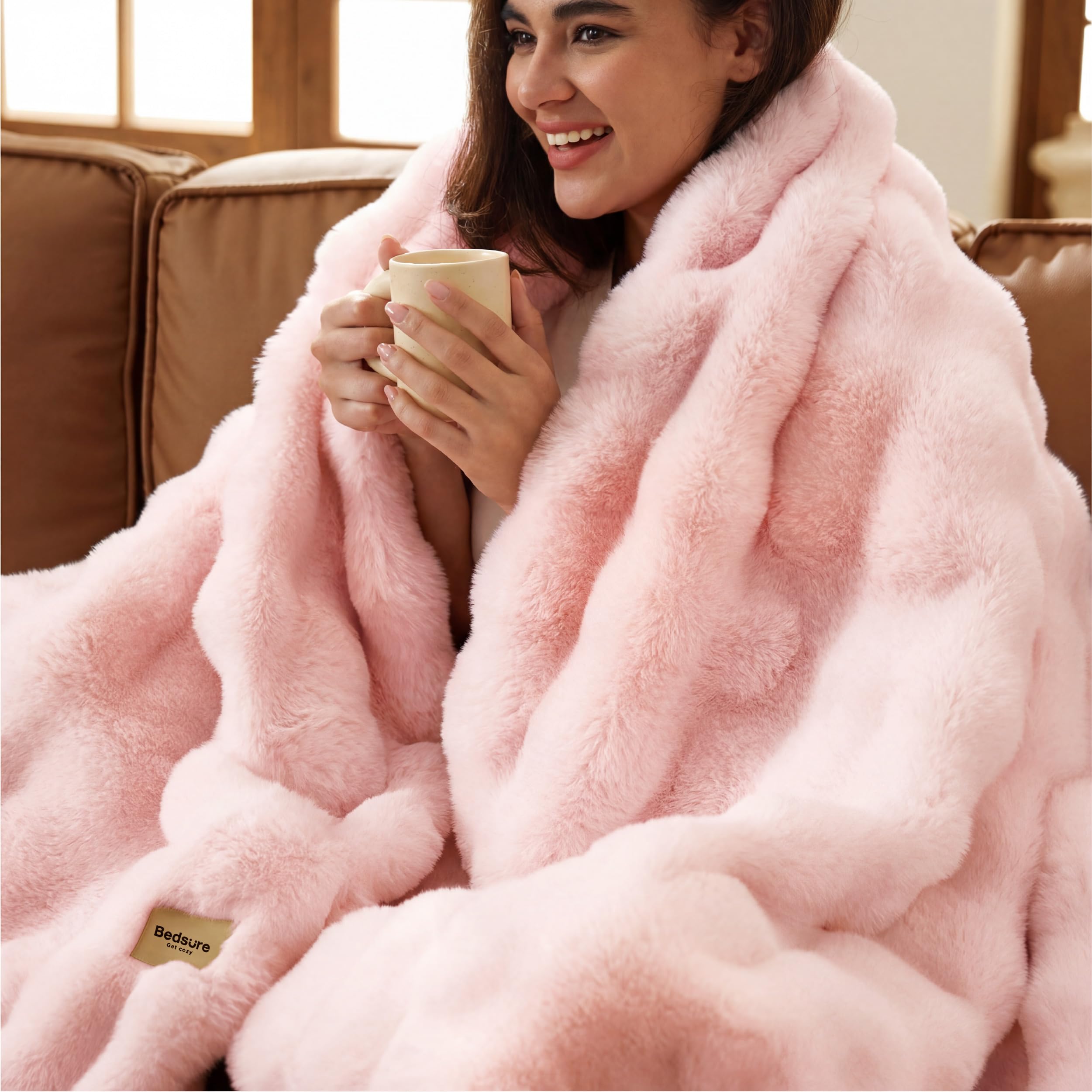 Amazon.com: Bedsure GentleSoft Fluffy Fuzzy Twin Blanket, Soft